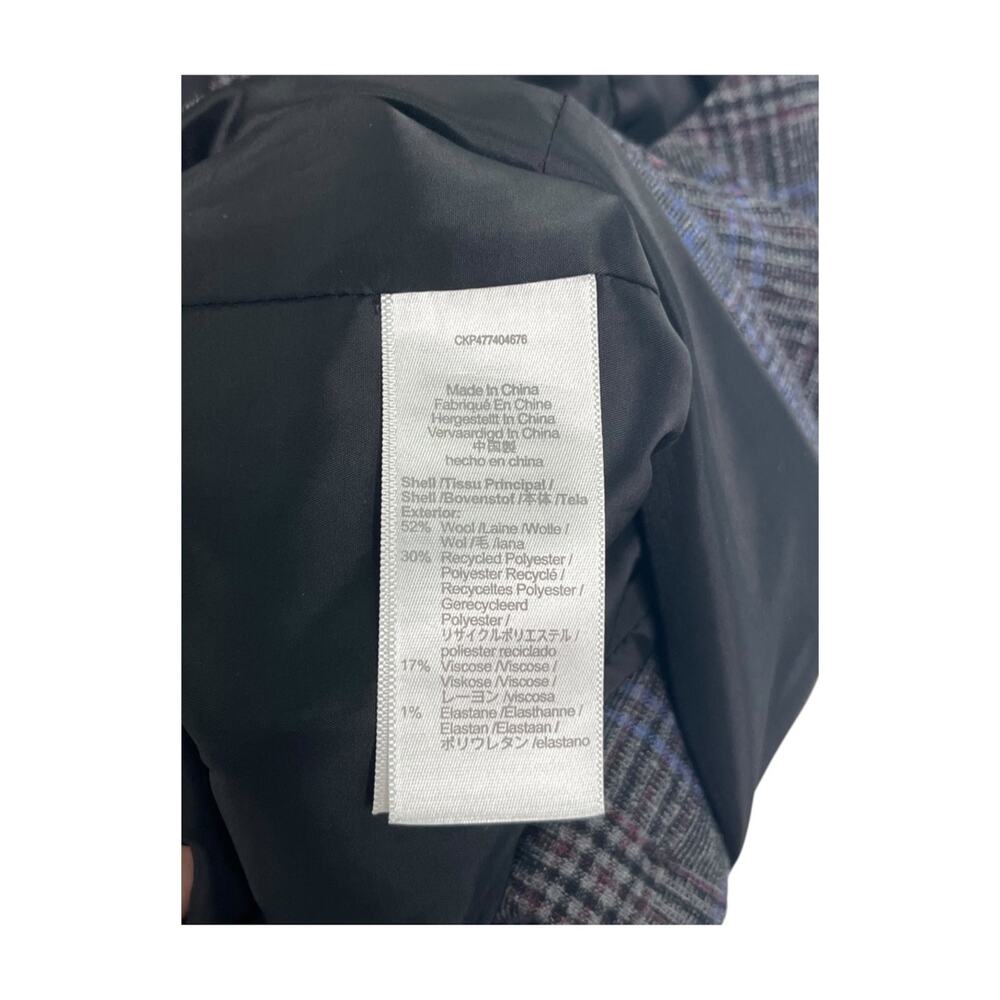 Madewell Vest Womens 14 Gray Blue Plaid Wool Italian Fabric Academia Preppy Fall - Picture 6 of 8